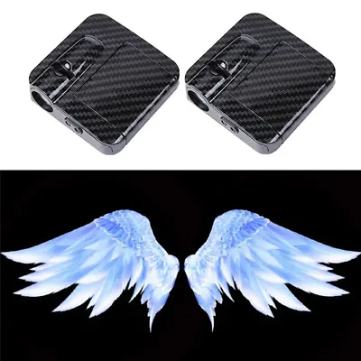 2PCS White Wing Angle Logo Wireless Car LED Door Light Welcome Shadow Projector • $15.19