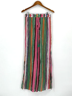 $21.99 • Buy Lulus Pants Women Large Palazzo Hippie Colorblock Relaxed Straight Boho 90s
