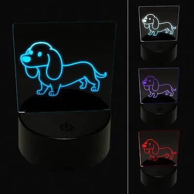 Dachshund Standing Wiener Dog 3D Illusion LED Night Light Sign Lamp • $19.99