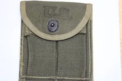 US Military Issue WW2 M1 Carbine Ammo Magazine Stock Belt Pouch OD Canvas C13 • $69.95