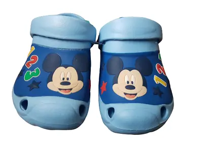 Disney Crocs Size Uk 11 29/30 Mickey Mouse Boys Summer Flip Flops Slippers New  • £9.55
