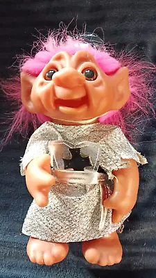 A-DOR-ABLE Vtg 1977 Thomas Dam Troll Doll 9  Made In Denmark Great Condition • $39.99