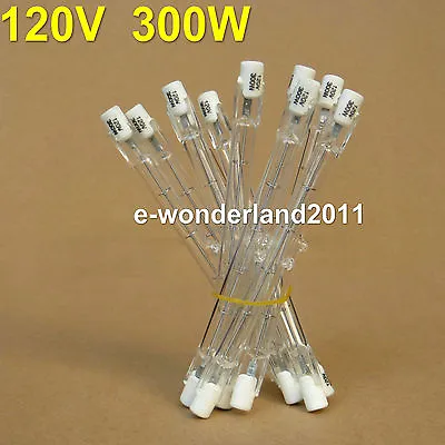 10Pcs LIGHT BULB 120V 300W 300 WATT J TYPE T3 118mm (R7s) Bulbs • $10.44