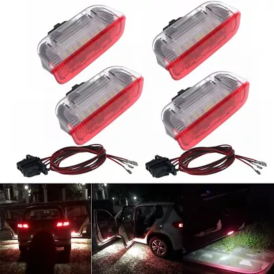 $24.99 • Buy 4xLED Door Courtesy Light Puddle Lamp For VW Passat B6 B7 Golf GTi Jetta MK5 MK6