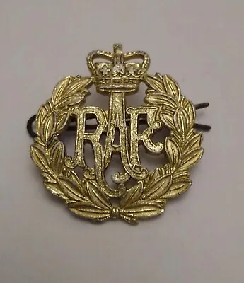 British Royal Air Force Gold Anodised Cap Badge 1970s • £5.90