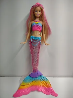 Barbie Dreamtopia Rainbow Lights Mermaid Doll W/ Light-Up Mattel Very Good Con.! • $14.99