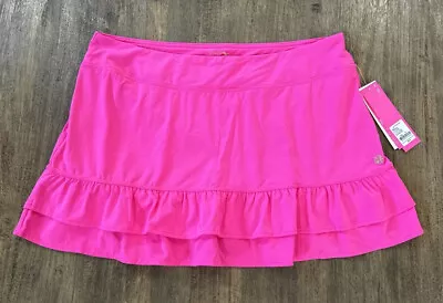 NWT Lilly Pulitzer Luxletic Fern Skort UPF50+ Pink Grenadine Size XL Free Ship • $60