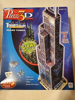 Wrebbit Puzz3d Towers 3 Ft Made To Scale Collection Sears Tower Glow In The Dark • $30
