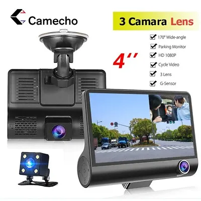 4  In  HD 1080P Car Camera Recorder Dual Front And Rear Dash Cam Night Vision UK • £19.99