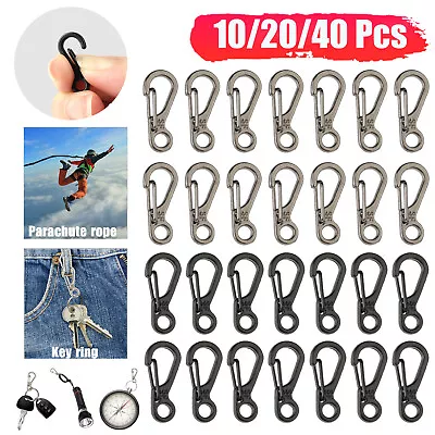 20/40x Aluminum Mini SF Spring Snap Carabiner Clip Keychain Outdoor Camping Hook • $6.98