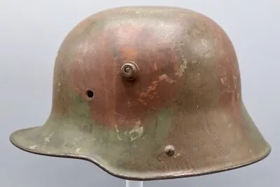 Original German WWI M1916 Named Camouflaged Helmet • $945