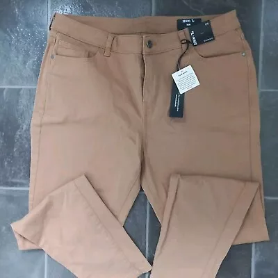 Ladies Tu Skinny Leg Tan High Waised Jeans Size 16R NWT • £5.99