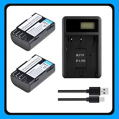 2.6Ah Battery X 2 & USB Charger For Pentax D-LI90645D 645Z K-01 K-1 • $59.90