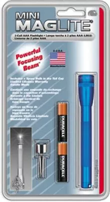 Mag Instrument Mini Mag-Lite Water Resistant 2-Cell AAA Flashlight Blue: M3A116 • $31.78