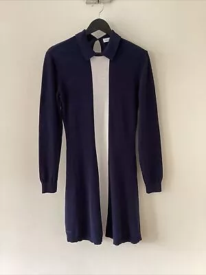 Gorgeous Ladies Lacoste Navy Blue Knitted Dress Size 34 UK Size 6/8 Good Con • £22.49