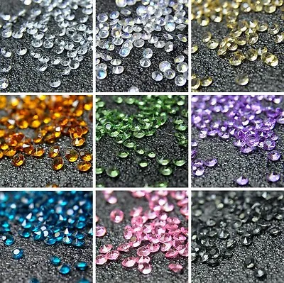 6000 Mixed WEDDING DECORATION Scatter Table Crystals DIAMONDS ACRYLIC CONFETTI • £3.49