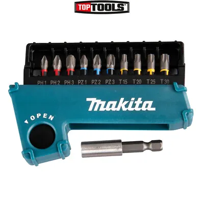 Makita E-03567 11 Piece Impact Premier Torsion Screw Bit Set Magnetic Bit Holder • £16.90