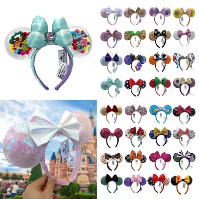 125 Styles Disney Parks Mickey Sequins Bow Mermaid Ariel Minnie Ears Headband • £10.07