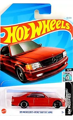 1989 Mercedes-benz 560 Sec Amg (red) #82 2024 Hot Wheels Modified #8 🏎️🔥 • $3.99