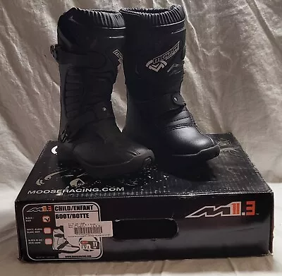 Moose Racing M1.3 Kids MX Offroad Boots Black Size 11 (US) NEW In Box • $72.25