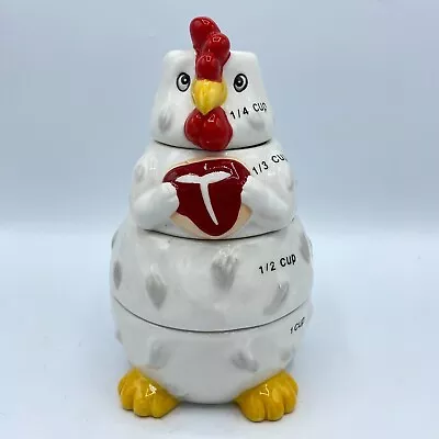 Pacific Giftware Chicken Hen Set Of 4 Stackable Measuring Cups - Unique • $25.99