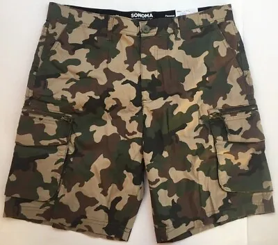 Mens Outdoor Cargo Shorts With Flex/Stretch Camo Choose Size • $15.99