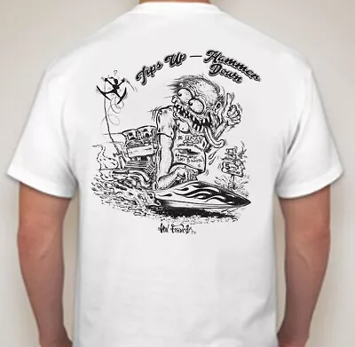 D21 Tips Up T-Shirt V Drive Artwork Art Casale Drag Boat Hydro Flatbottom • $22