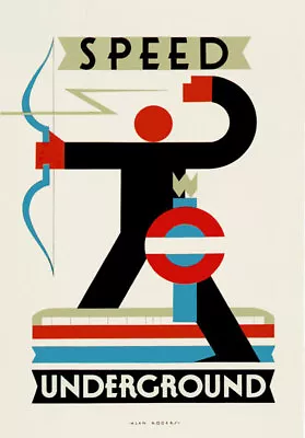 R32 Vintage Speed London Underground Railway Poster Re-Print A4 • £2.93