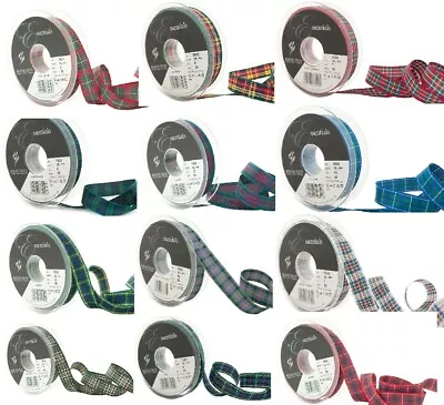 Berisfords Tartan Ribbon - Price Per Metre Or On A 25m Roll • £25.90