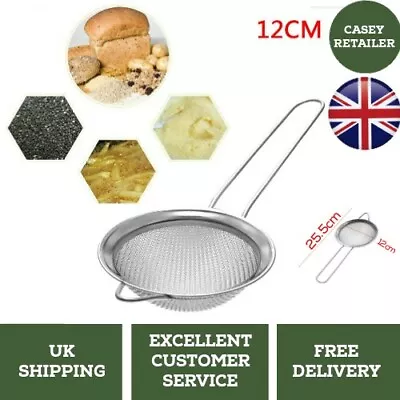 £5.91 • Buy Stainless Steel Fine Wire Mesh Kitchen Seive Tea Strainer Flour Sifter Filter ✅✅