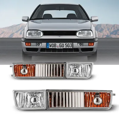 Fog Lights For 1993-1998 Volkswagen MK3 Golf Jetta Cabrio Bumper Driving Lamps • $48.99