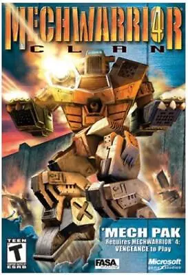 Mechwarrior 4 Clan Mech Pak PC CD Giant Mechanized Robot War Combat Game Add-on! • $9.44