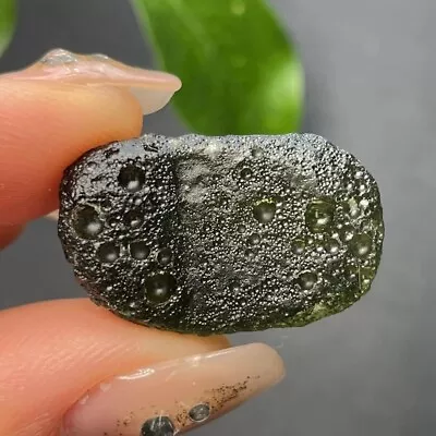 26CT RareGREEN GEM MOLDAVITE Meteorite Impact Glass Czech RepublicPICcertificate • $0.01