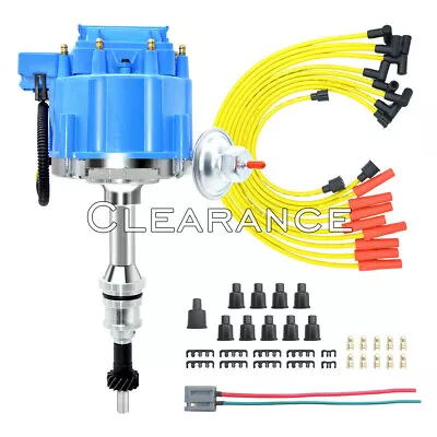 SBF HEI Ignition Distributor Blue Cap+Wires For Ford Windsor 221 260 289 302 V8 • $83.59