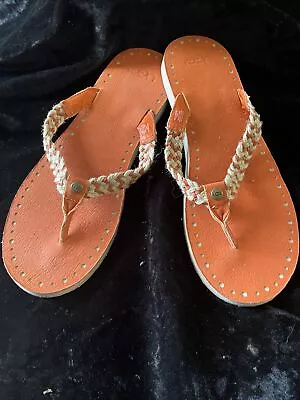 Woman’s Orange Ugg Flip Flops Size 9 • $28