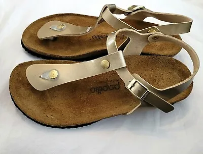 £68 • Buy Birkenstock Papillio Ashley,Wedge Sandals In Gold, Size 7 EU40, Regular Fit 
