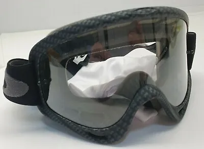 New Adult Oakley O Frame MX Goggle Matte Carbon Fibre Frame Clear Lens • $38.59