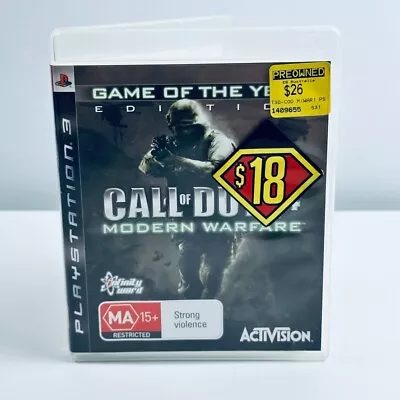 Call Of Duty 4 Modern Warfare PS3 Game COMPLETE With Manual PAL COD 4 • $8.25