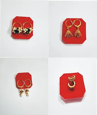 $21.46 • Buy Indian 18K Gold Plated Wedding Variations Different Jhumka Small Earrings Jhumki