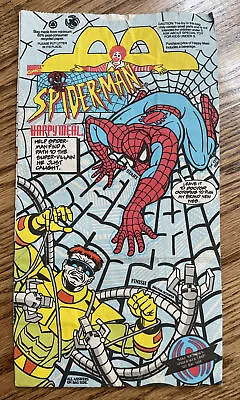 McDonald's Vintage 1995 Marvel Spiderman Happy Meal Paper Bag • $10.99