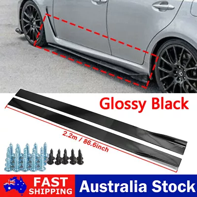 86.6'' Side Skirt Panel Splitter Lip Gloosy Black For Lexus IS300 IS250 IS200t • $45.95