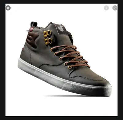 $162.54 • Buy NEW Size 7 Mens DVS Elm Brown Suede Shoes DVF0000209-200 Faux Fur Warm Sneaker