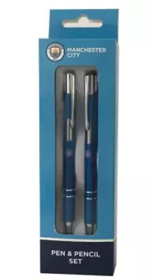 Manchester City Pen & Pencil Set - Football Gift • £10.50