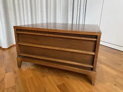 Rare Lane Vintage Solid Wood Mid Century Modern Side Table W Drawer 28” X28 X16h • $499