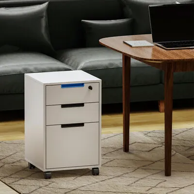 Mobile Printer Stand Office Cabinet 2/3 Drawer Storage Filing Cabinet Under Desk • £45.95