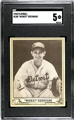 1940 Play Ball Playball # 180 Mickey Cochrane Graded SGC 5 EX • $199.95