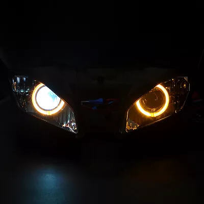 $309.99 • Buy Headlight Headlamp Kit For Yamaha YZF R6 2006 2007 Amber Halo Eye +HID Light