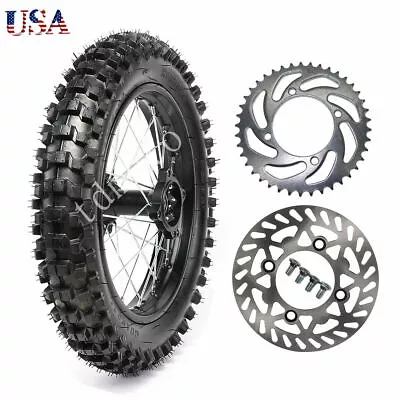 $158.99 • Buy Pit Bike 15mm 90/100-14 Rear Wheel Rim Tire Sprocket Rotor For CR85 YZ85 RM85