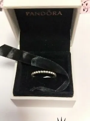 $25 • Buy Pandora 925 Sterling Silver Stackable Bubble Ring Size 54 ALE