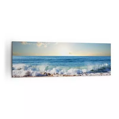 Canvas Print 160x50cm Wall Art Picture Sea Shore Water Large Framed Artwork • £59.99